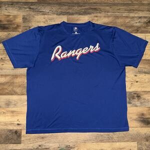 Majestic Rangers MLB T-Shirt Baseball Graphic Tee Activewear XL